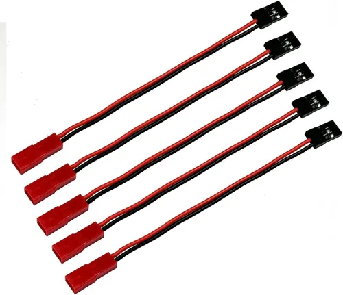 Vista 2 de 5 pares JST Plug a JR conector macho hembra Cable servo adaptador Cable 22AWG 10CM Cable de silicona para coches RC Camiones Avión RC FPV Racing