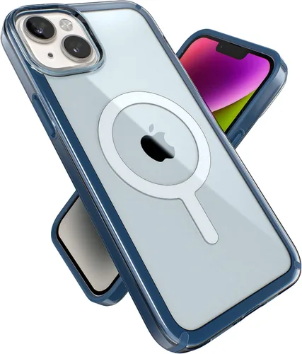 Vista 12 de Speck - Funda transparente para iPhone 15 Plus y 14 Plus, delgada, construida para MagSafe, resistente a los arañazos y protección contra caídas