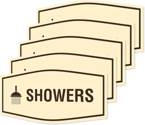 Vista 34 de Fancy Showers - Letrero (negro/plateado), tamaño mediano