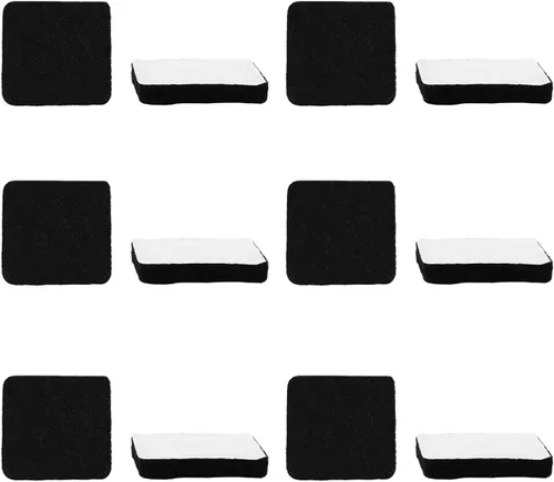 Vista 13 de 48 almohadillas de fieltro para muebles, almohadillas cuadradas de 0.63 pulgadas, protectores de suelo autoadhesivos antiarañazos para pies