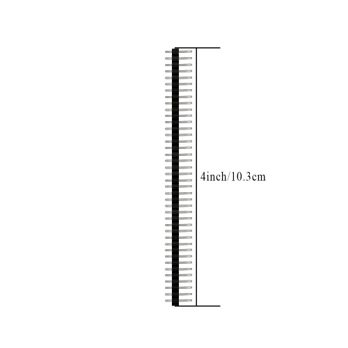 Vista 2 de 60 piezas Breakaway Pin Header, 40 pines 0.100 in recto solo fila macho conector de cabeza de pin para Arduino Prototipo Shield