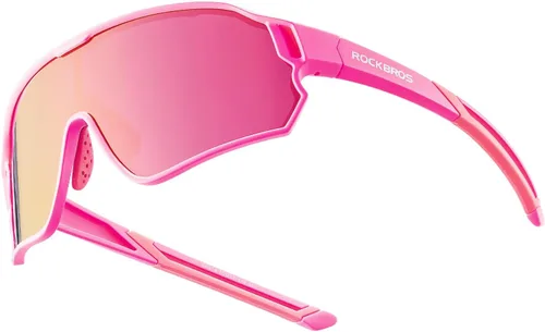 Vista 15 de ROCKBROS Lentes de sol polarizados para niños, gafas de sol deportivas para ciclismo, protección UV400 para jóvenes, niños y niñas de 8 a 14 años