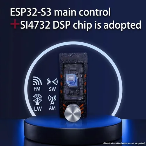 Vista 3 de Sopop V3S SI4732 - Mini receptor de radio, firmware actualizado, radios alimentadas por batería con amplificador de auriculares incorporado Hi-Z