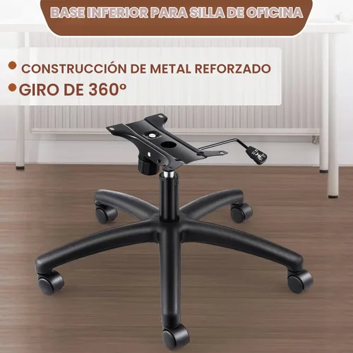 Vista 5 de Topdeep Repuesto de base de silla giratoria de 28 pulgadas, base de silla de oficina, base de repuesto de silla de juegos resistente de 350 libras