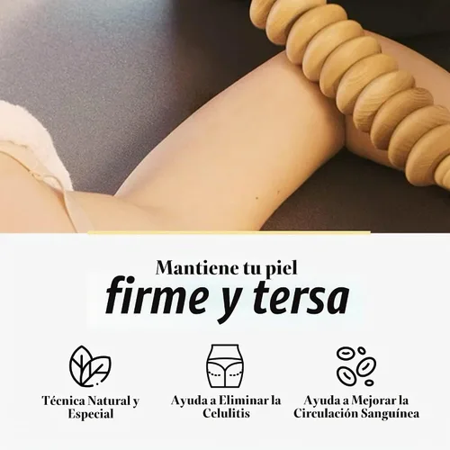 Vista 7 de Tuuli Accesorios - Rodillo de masaje de madera de disco, rodillo corporal multifuncional para celulitis, tensión muscular y apoyo a la salud
