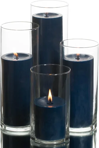 Vista 8 de Eastland - Juego de 4 soportes cilíndricos para pilar y velas de pilar Richland