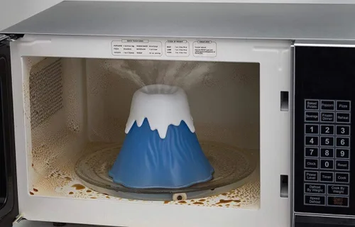Vista 6 de Volcano Microondas Horno Limpiador de Cocina Gadget Agua y Vinagre Limpieza Erupting Vapor de alta temperatura Fácil Uso Eco Limpia Para Oficina