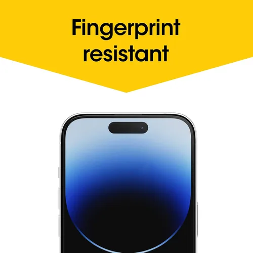 Vista 6 de OtterBox AMPLIFY - Protector de pantalla antimicrobiano de vidrio para iPhone 14 Pro Max (solamente), respuesta táctil impecable, resistente a