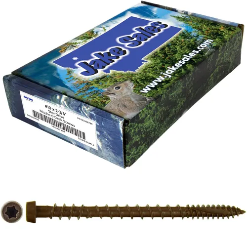 Vista 16 de Tornillo de madera compuesto gris castillo de 2-3/4 pulgadas, cabeza de accionamiento Torx/Star Drive Head - Recubierto Exterior - Compatible