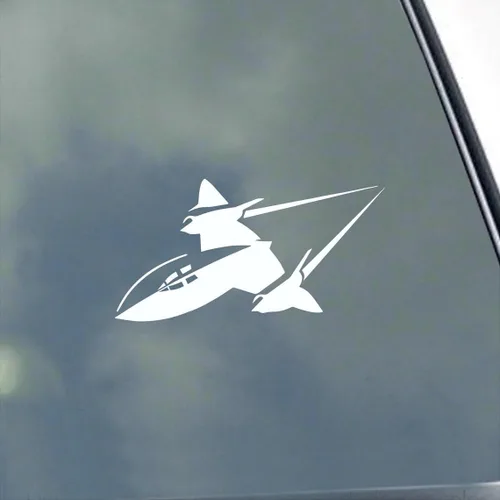 Vista 5 de SR-71 Blackbird Pilot - Calcomanía de vinilo de KLO Graphics Reconnaissance Aircraft Flight Crew A-12 SR71 A12 Sled Habu Negro mate