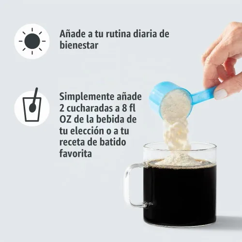 Vista 7 de Vital Proteins Péptidos de colágeno en polvo sin sabor 9.33 OZ+11.5 oz vainilla