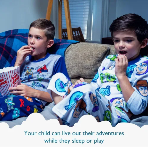 Vista 2 de Disney Boys' Big 2-Piece Loose-fit Pixar Pajama Set