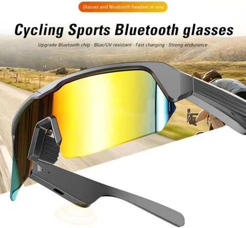 Vista 3 de Gafas inteligentes con protección UV, gafas Bluetooth para hombres, lentes de sol inteligentes para mujeres, música inalámbrica y llamadas