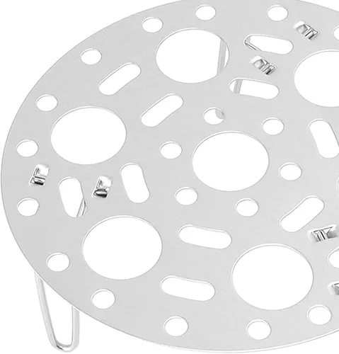 Vista 4 de Steaming Rack 304 Stainless Steel Foldable Tray with 3 Supports Cooking (Original Color)