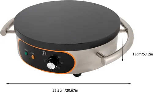 Vista 5 de Máquina eléctrica comercial del fabricante del crepé,Máquina para hornear panqueques,Bandeja de crepé eléctrica antiadherente sola temperatura