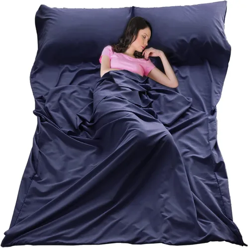 Vista 11 de Sleeping Bag Liner Ultralight Travel Sheet Dirt-Proof Camping Sheets Compact Hotel Sleeping-Sack for Outdoor Backpacking Hiking