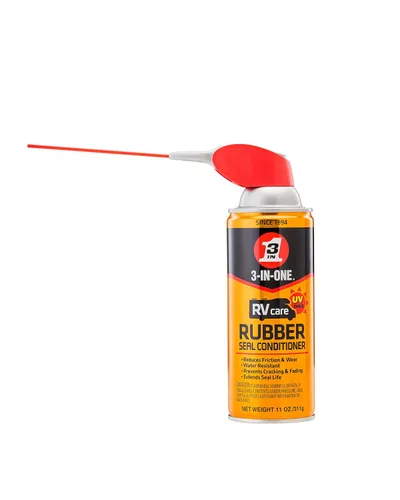 Vista 3 de 3-IN-ONE RVcare - Lubricante de silicona deslizante con spray de popote inteligente de 2 vías, 11 onzas y acondicionador de sello de goma RVcare