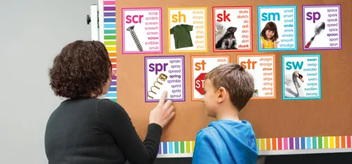 Vista 3 de Teacher Created Resources Tarjetas de fotos coloridas Digraphs y Blends Tablón de anuncios (TCR8503)