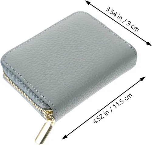 Vista 6 de STOBOK Funda tipo cartera para tarjetas de visita para hombres, tarjetero para tarjetas de visita, cartera para tarjetas de identificación, práctica
