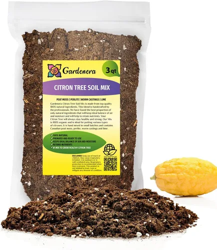 Vista 10 de Gardenera 's Citron Tree Soil Mix - La mezcla perfecta de fórmula de drenaje rápido, nutrientes esenciales para árboles cítricos saludables