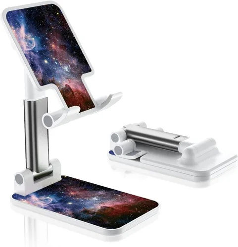 Vista 11 de Soporte de teléfono plegable para escritorio - Soporte de teléfono celular de ángulo ajustable - Adecuado para iPhone, Samsung - Flor negra