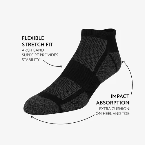 Vista 7 de Sof Sole Men's Bamboo Cushioned No-Show Athletic Socks
