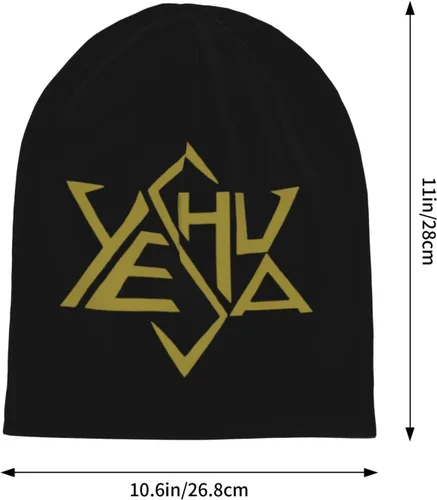 Vista 7 de Yeshua Star of David - Sombrero de punto unisex de invierno cálido