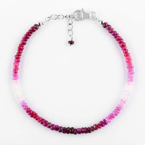 Vista 17 de Gifts For Women Shaded Beads Bracelets for Women, Natural Gemstone Handmade Full Beaded Jewelry, Birthstone, Crystals and Healing Stones 925