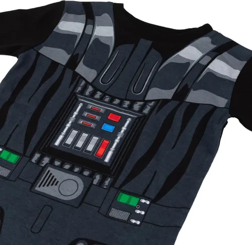 Vista 2 de STAR WARS Boys' 2-piece Snug-fit Cotton Matching Short-Sleeve Pajama Set, Soft & Cute for Kids