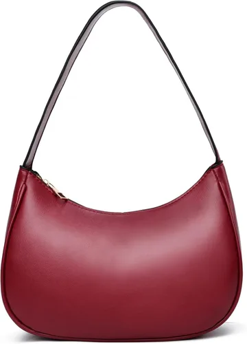 Vista 15 de BAIKELI Bolso de hombro en forma de media luna para mujeres, pequeño bolso al hombro clásico retro, de estilo embrague, bolso tipo hobo, bolso