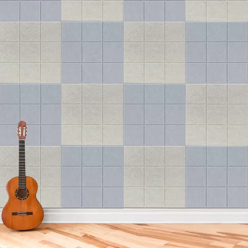 Vista 7 de [Usado] BXI Absorbedor de sonido, paquete de 16 paneles autoadhesivos de absorción acústica de 12 x 12 x 0.4 pulgadas, paneles de absorción