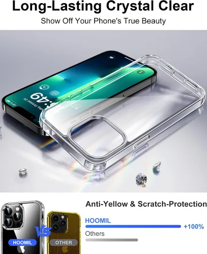 Vista 116 de HOOMIL Funda para iPhone 7 Plus/iPhone 8 Plus de 5.5 Pulgadas, sin amarillamiento, protección contra caídas, cubierta trasera dura transparente