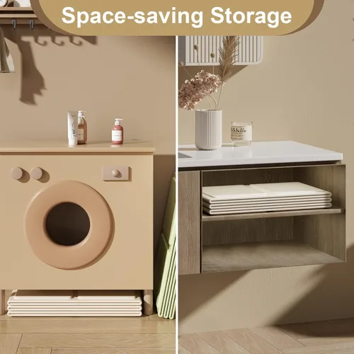 Vista 7 de Bañera plegable para bebé, tubo de baño para bebé con base antideslizante, tubo portátil para bebé recién nacido a niño pequeño