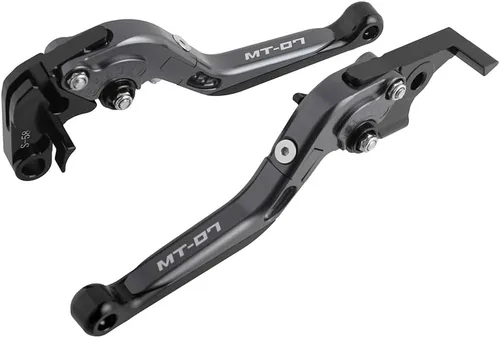 Vista 13 de Para Yamaha MT-07 2014-2020 Accesorios de motocicleta CNC ajustable plegable extensible freno embrague palancas (negro)