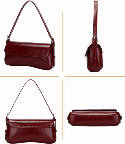 Vista 5 de Herald Pequeño bolso de hombro para mujer, bonito bolso de mano de moda con correa ajustable