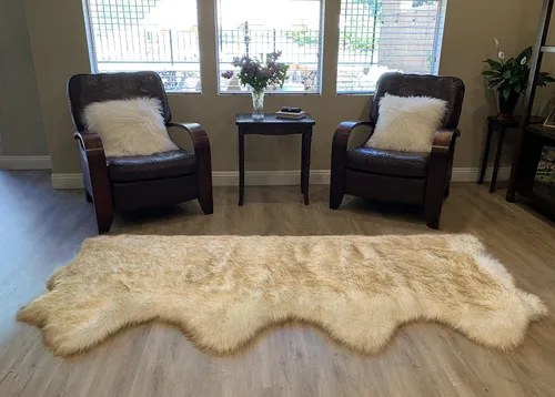Vista 75 de LAMBZY Alfombra de pelo de oveja sintética, hipoalergénica, súper suave, sedosa para sala de estar, habitación de los niños, sofá