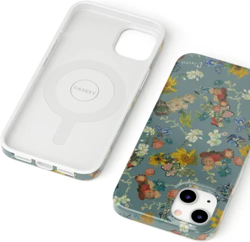 Vista 3 de Casely Funda para iPhone 13 Flores de Van Gogh El 50 aniversario del Museo Van Gogh Compatible con MagSafe