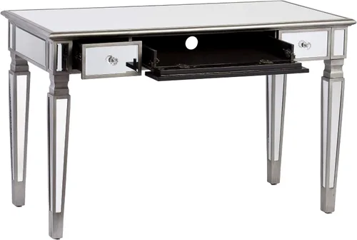 Vista 5 de SEI Furniture Wedlyn - Escritorio con espejo, color plateado
