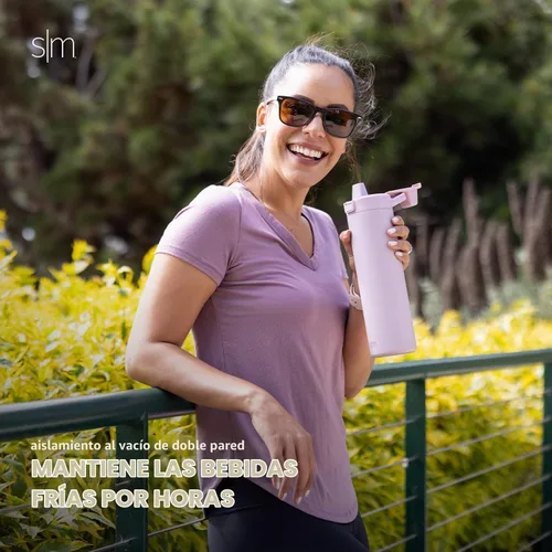 Vista 8 de Simple Modern Botella de agua filtrada Botellas de agua de viaje con filtro de carbono de acero inoxidable aisladas Reutilizable para agua