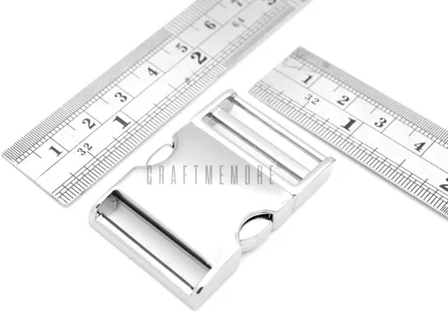 Vista 6 de CRAFTMEMORE Hebilla de liberación lateral curvada de metal de 1 pulgada para cinturón, mochilas, collar de perro, paquete de 2