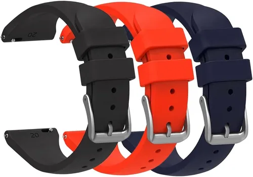 Vista 9 de Senter Correas de repuesto de goma suave de liberación rápida de 0.787 in para Huawei Watch GT2 de 1.654 in/Watch GT3 de 1.654 in