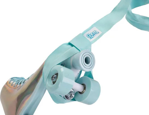 Vista 7 de GEM Patines cuádruples, color azul holográfico, talla 7-10