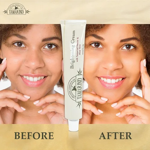 Vista 6 de Extracto orgánico de tamarindo, crema iluminadora de la piel, 1.7 fl oz / 1.7 fl oz, crema de manchas oscuras para manos, nudillos, cuerpo, cara
