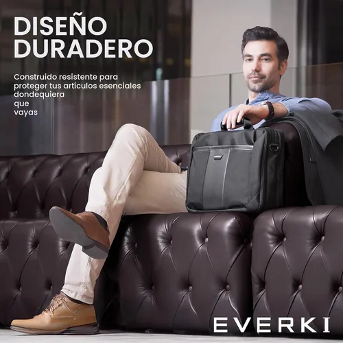 Vista 8 de EVERKI Versa - Maletín para laptop para hombres y mujeres, color negro