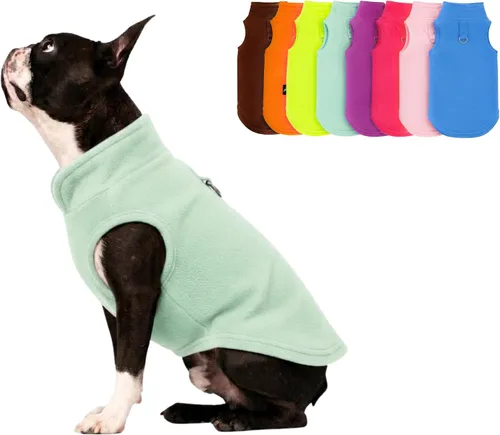 Vista 21 de JACKO & CO - Chaleco de forro polar para perro con anillo de correa - Suéter suave, cálido y ligero para perros pequeños y medianos, cachorros