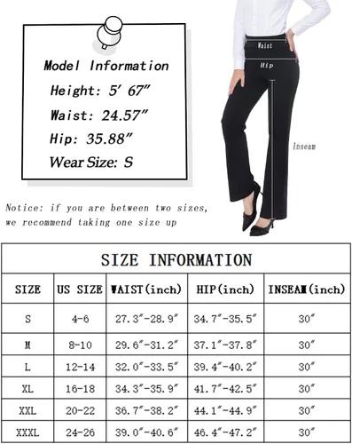 Vista 6 de ZTN Pantalones de vestir de cintura alta para mujer, con control de abdomen, para trabajo, negocios, casual, oficina, con 4 bolsillos