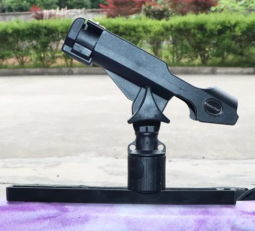 Vista 6 de Soporte para caña de pescar de 360 grados con soporte para caña de pescar, soporte de caña con kit de base de montaje en riel con accesorios