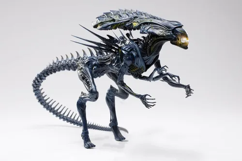 Vista 2 de Hiya Toys Serie Mini Exquisita 1/18 Escala 12.7 cm AVP Reina Alienígena Dañada por la Batalla Figura de Acción Multicolor