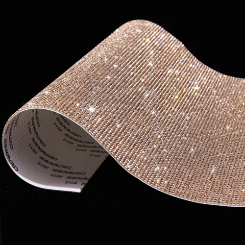 Vista 15 de Hojas de Rhinestone Brillante (Bling), Calcomanías de Rhinestone con Purpurina Autoadhesivas para Manualidades DIY, Hoja de Gemas para Decoración