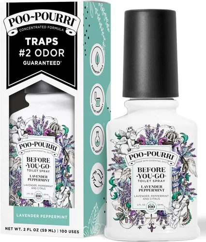 Vista 5 de Poo-Pourri Before-You-Go - Espray para inodoro, tamaño de viaje, 10 ml - Lavanda, menta y cítricos